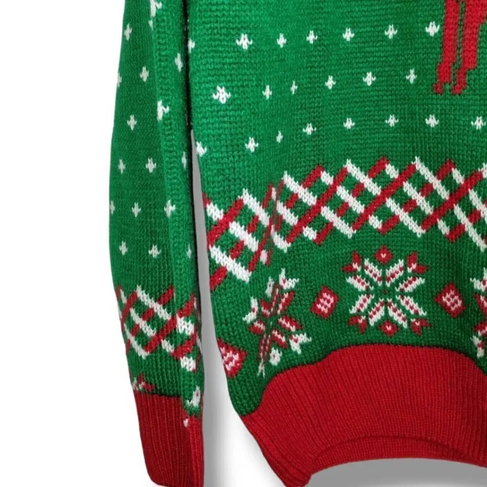 Oh My Sweater‎ Unisex Sz Medium Christmas Ugly Vacation Reindeer Mating